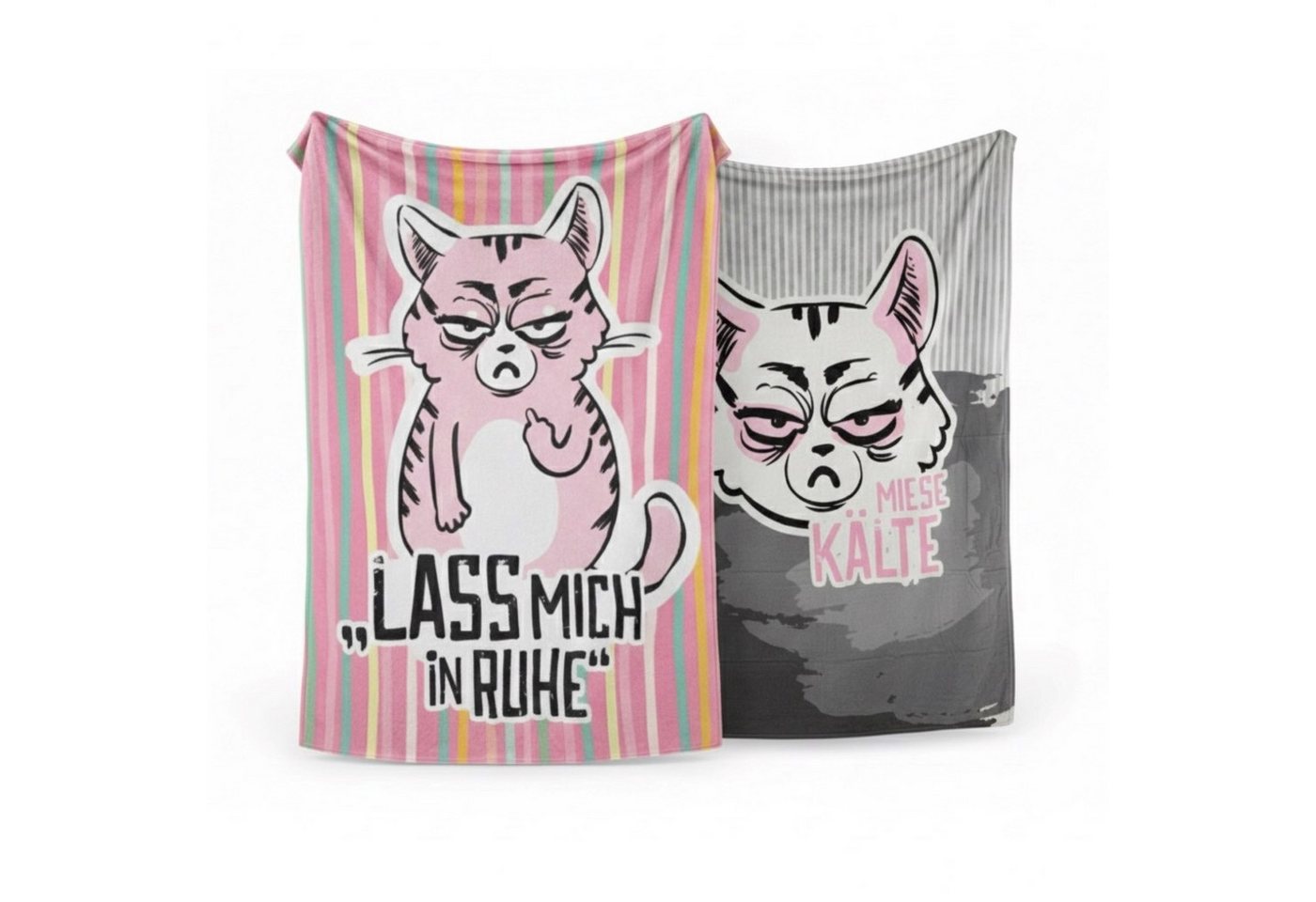 HAC24 Tagesdecke 2er Set Kuscheldecke Wohndecke Mikrofaserdecke Sofadecke Tagesdecke, Miesekatze, 160x130 cm HAC24 Tagesdecke 2er Set Kuscheldecke Wohndecke Mikrofaserdecke Sofadecke Tagesdecke, Miesekatze, 160x130 cm von HAC24