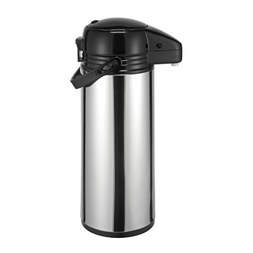 HAC24 Thermoskanne Kaffeekanne Edelstahl 1,9 Liter Isolierkanne Teekanne Thermo Kaffee Tee Kanne Airpot Pumpkanne Getränkespender von HAC24