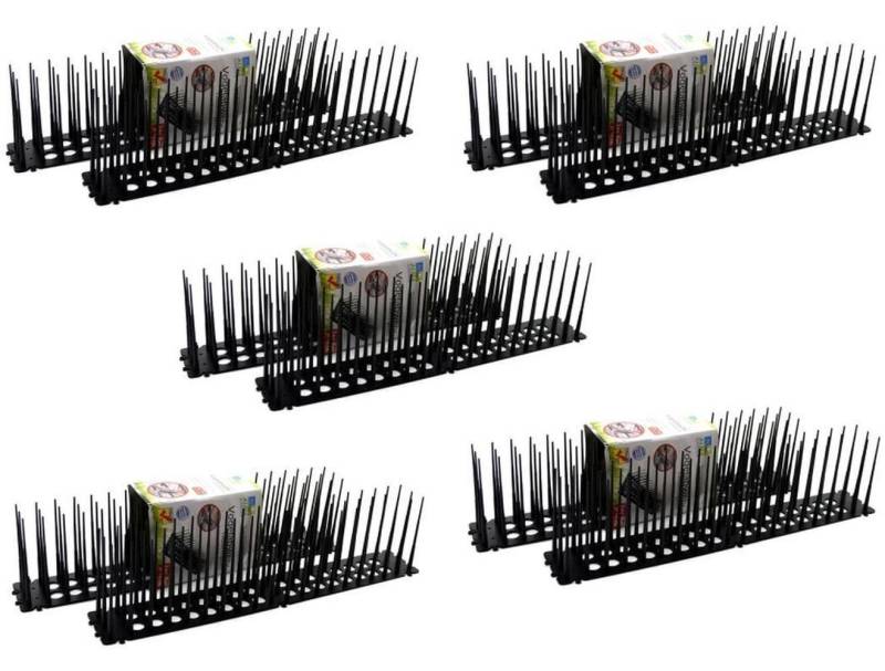 HAC24 Tierabwehr-Attrappe Spikes Taubenabwehr Vogelspikes Vogelschreck Vogelabwehrspitzen, (Set, 10-St), mit je 45 cm von HAC24