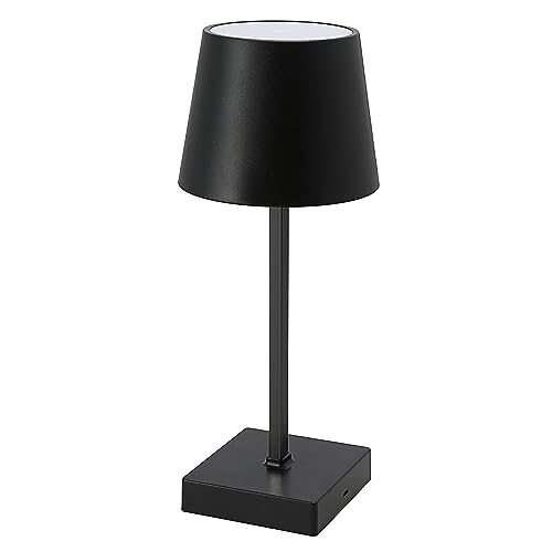 HAC24 Tischleuchte mit Touchfunktion Warmweiß USB Nachttischlampe Aufladbar Helligkeit regulierbar Schreibtischlampe Dimmbar (Schwarz) von HAC24