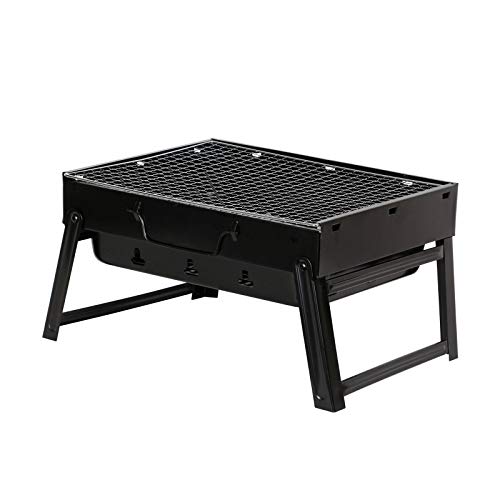 HAC24 Tragbarer BBQ Klappgrill Camping Grill Holzkohlegrill Holzkohle Minigrill Klappbarer Kohlegrill von HAC24