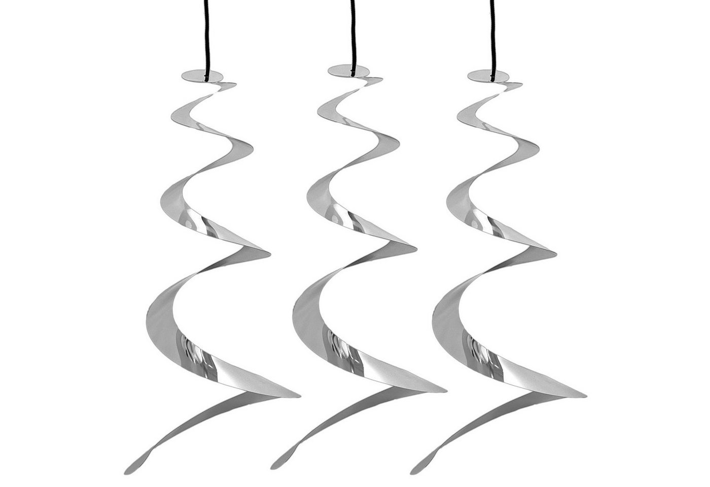 HAC24 Vogelabwehr-Windspiel Windspirale Vogelabwehr Vogelschreck Taubenabwehr, (3-St), Reflektierend, Für Garten Balkon von HAC24