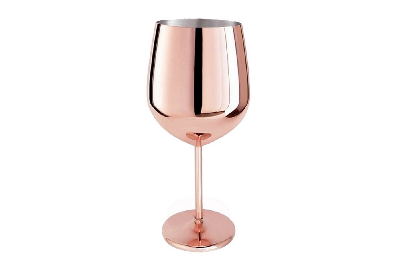 HAC24 Weinglas Weinbecher Weinkelch Rotweinglas Weißweinglas, Edelstahl, Kupferfarben 400 ml von HAC24