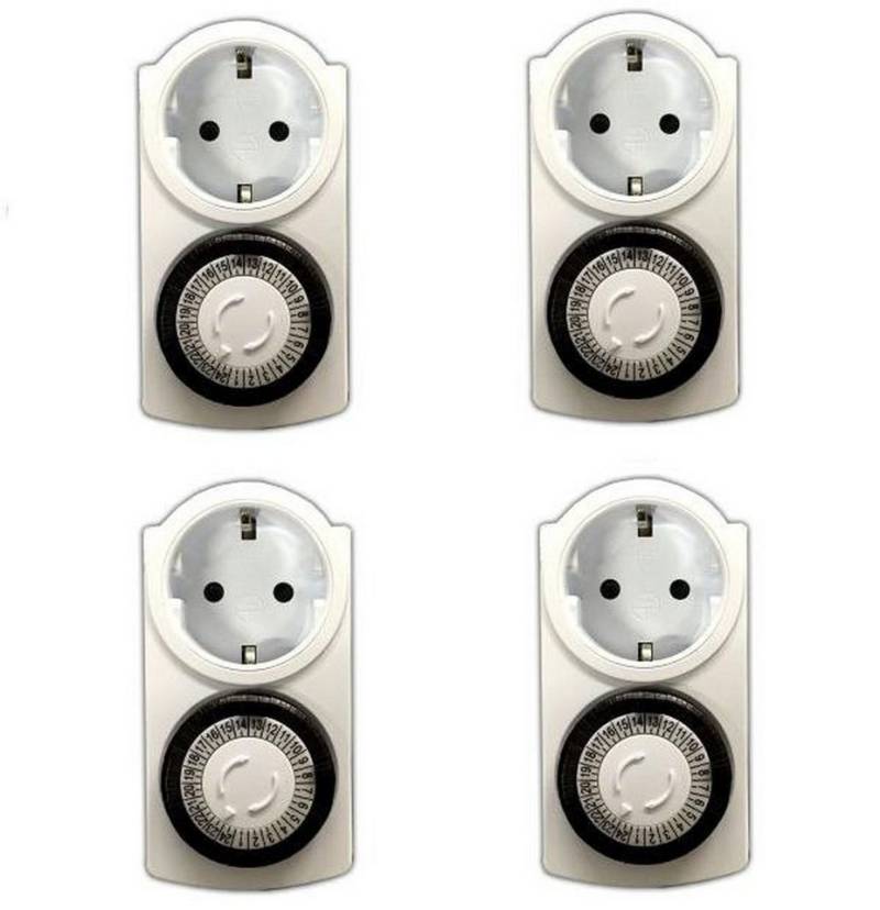 HAC24 Zeitschaltuhr Zeitschaltuhr Analog Timer Steckdose mit Kinderschutz Zeitschalter, 4-St., 24h Zeitschaltung HAC24 Zeitschaltuhr Zeitschaltuhr Analog Timer Steckdose mit Kinderschutz Zeitschalter, 4-St., 24h Zeitschaltung von HAC24