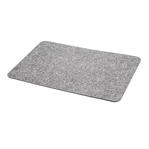 Platzmatte Filz 44 x 30 cm Premium Qualität Tischsets Untersetzer Rechteckig Tischmatten Platzsets Filzuntersetzer (Hellgrau) von HAC24