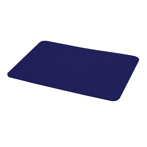 Platzmatte Filz 44 x 30 cm Premium Qualität Tischsets Untersetzer Rechteckig Tischmatten Platzsets Filzuntersetzer (Navyblau) von HAC24