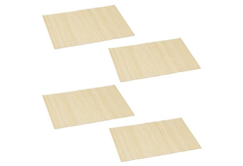 HAC24 Platzset Bambus Platzmatten Tischsets Unterlage Platzdecken Tischmatten, (4 Stück), 45 x 30 cm von HAC24