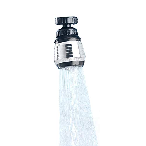 Schwenkstrahlregler 6cm Wasserhahnaufsatz Perl- oder Duschstrahl Verstellbar Strahlregler Brause Schwenkbrause Wasserhahn Aufsatz Wassersparer von HAC24
