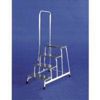 HACA Montagetritt aus Aluminium, Standhöhe 1 m, Handlauf links von HACA