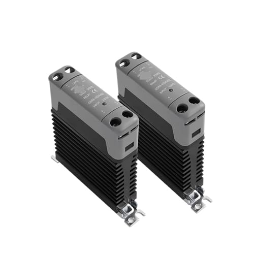 1 STÜCKE 22,5mm Schlanke Breite GSR8 Halbleiterrelais mit Kühlkörper DC zu AC Einphasig SSR 10A 25A 40A 60A(GSR8-40DA48Z) von HACBOPDC