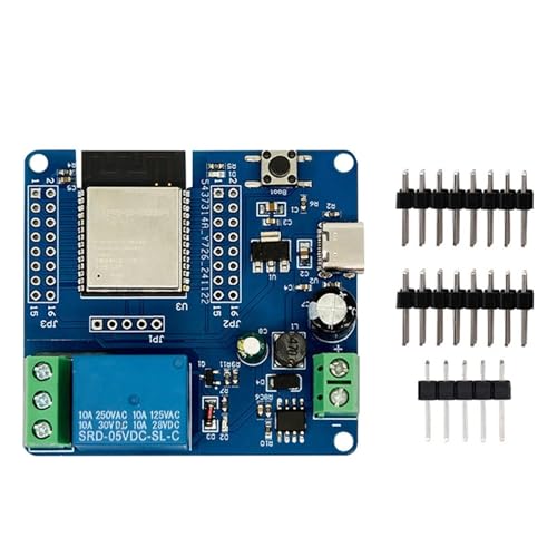 1 STÜCKE Einzelrelaismodul DC 5-60 V 12-Bit-ADC und Temperatursensor for die drahtlose Steuerung Esp32-C6 Bt-Entwicklungsplatinenmodul von HACBOPDC