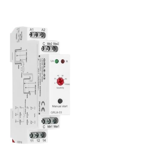1 STÜCKE GRL8-03 Niveauregelungsrelais Elektronischer Flüssigkeitsstandschalter zur Überwachung von 2 Tanks/Brunnen 10 A AC/DC24V-240V(GRL8-03 with 2Sensor) von HACBOPDC