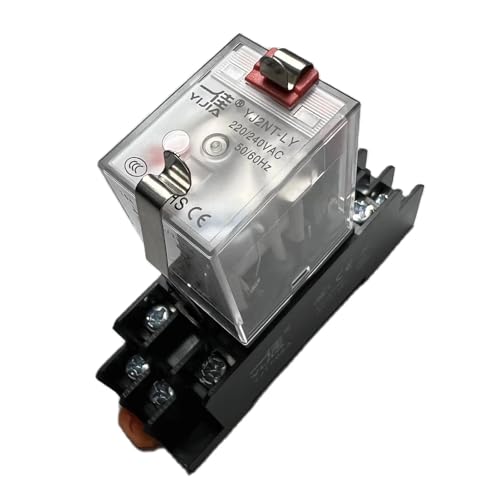 1 STÜCKE High Power mit Test-Taste AC 220 V DC 12 V 24 V 10A Spule Kleines Zwischenrelais 2 Gruppen von 8 Pins(Ralay with Socket,DC 12V) von HACBOPDC