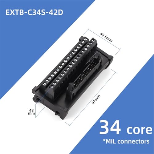 1 STÜCKE Schraube adapter kabel bullhorn block terminal block 20 40 50 core mil provinz verdrahtung terminal I/O direkt einfügen typ(EXTB-C34S-42D) von HACBOPDC