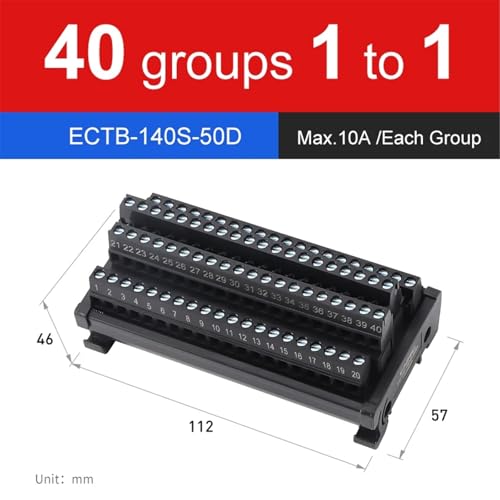 1 STÜCKE Schraubklemme Sparen Sie Verdrahtung Split Terminal Block ECTB 10A Power Splitter Terminal Block Eins zu Eins Eins Eins zu Eins 10~64(1 to 1 40 groups) von HACBOPDC