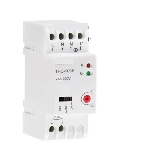 1 STÜCKE THC-109B Automatischer oder manueller Ein-/Aus-Lichtschalter mit Fotozelle und Sensor 16A 25A AC220V Lichtgesteuerter Schalter(THC-109B-25A) von HACBOPDC