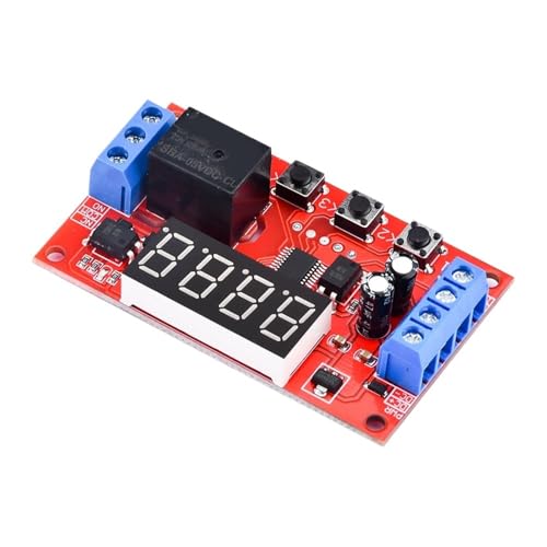 1 STÜCKE Zeitverzögerungsrelaismodul 32 Modi LED Digital Timming Trigger Timer Steuerschalter Pulszyklus DC 5 V 12 V 24 V 10A(24V Rotary With Case) von HACBOPDC