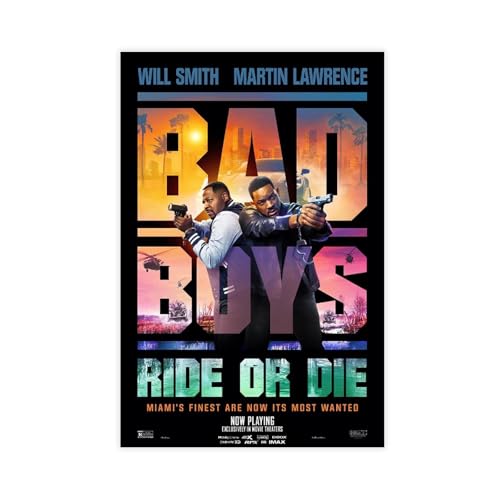 Bad Boys Ride Or Die - Will Smith Neuester Film Aus Der Bad Boys Franchise - 2024 Filmposter Und Digitale Datei - Martin Lawrence Leinwandposter Schlafzimmer Dekor Landschaft Büro Zimmer von HACERR