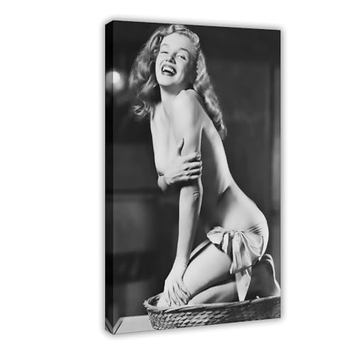 HACERR Leinwandposter Marilyn Monroe C. 1946 Posing for Earl Moran, schwarz-weiß, Schlafzimmerdekoration, Landschaft, Büro, Raumdekoration, Geschenk, 30 x 45 cm von HACERR
