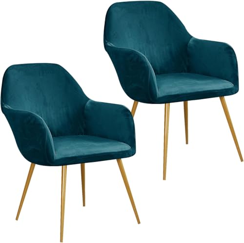 Esszimmerstuhlhussen aus Samt, gebogene Rückenlehne, Stretch-Akzent-Stuhlhussen, weich, mit elastischer Unterseite, waschbar, abnehmbar, für Esszimmerstühle, Aquablau, 2 Stück Esszimmerstuhlhussen aus Samt, gebogene Rückenlehne, Stretch-Akzent-Stuhlhussen, weich, mit elastischer Unterseite, waschbar, abnehmbar, für Esszimmerstühle, Aquablau, 2 Stück von HACLEN