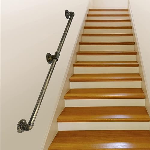Moderne Handläufe for Treppengeländer – matt, Wandmontage, Metalltreppenhandlauf for Zuhause, Innenräume, Lofts, Stufen, Terrassentreppen, Massivholz(9.2ft/280cm) von HACSYP