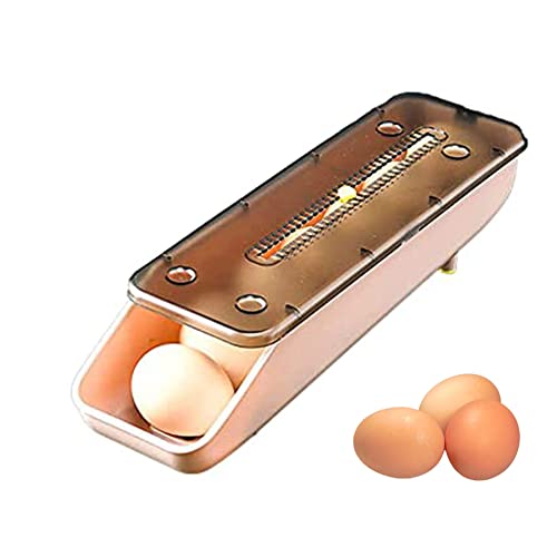 Automatic Slide Egg Storage Box Egg Tray Fridge Egg Storage Box, Design For Easy Egg Retrieval, Stackable Egg Organizer, Egg Storage Container For Refrigerator (Pink) von HADAVAKA