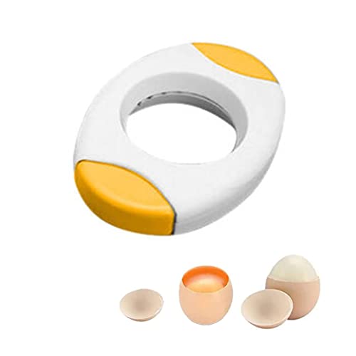 Egg Shell Opener, New Practical Egg Topper Cutter, For Soft Shell Or Hard Boiled Egg, Kitchen Gadget Shell Breaker, Quickly Cutting Off The Tops Of Cooked Eggs (Yellow) von HADAVAKA