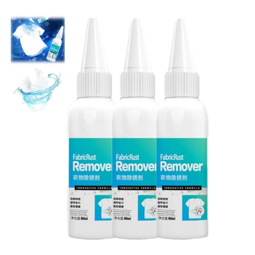 HADAVAKA Rust Remover Cleaner for Clothes, Fabric Rust Remover, Multi-Purpose Stain Remover, Removes Rust, Water Rust, Mud and Dirt Without Damaging Clothes, Quick and Easy Dirt Spot Removal (3 PCS) von HADAVAKA
