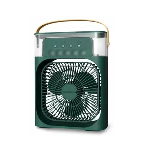 HADAVAKA Tragbarer Nebelventilator Mit Wassersprühkühlung – Mit 3 Einstellbaren Windgeschwindigkeiten, Nachtlicht, Perfekter Mini-tischventilator Für Büro, Zuhause, Auto Und Mehr (Green) von HADAVAKA