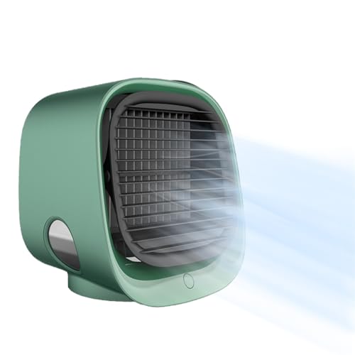 Portable Air Cooler, Desktop Cooling Fan, Mini Air Cooler Humidifier With 3 Speeds, Quiet Personal Space Humidifier Desktop Cooling Fan, USB Fan Desktop Office Home Air Conditioning Fan (Green) von HADAVAKA
