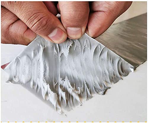 HADAVAKA Super Strong Waterproof Butyl Tape for Leak Repair, Rubber Aluminium Foil Coating Flashing Repair Tape, Roof Repair Surface Crack, Pipe Rupture, Window Sill Gap von HADAVAKA