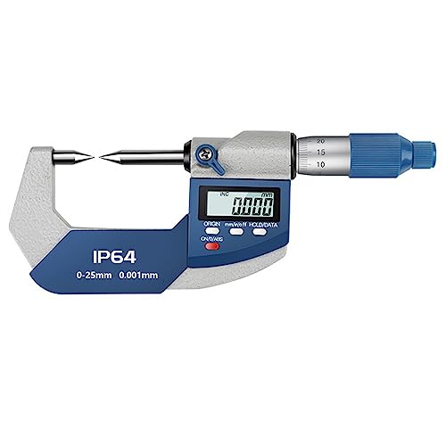 HADECOLL Digitaler Crimphöhen-Mikrometer, elektronisches Mikrometer-Messwerkzeug, 0-1"/0-25 mm, Zoll/Metrisch, IP64,Point Micrometer HADECOLL Digitaler Crimphöhen-Mikrometer, elektronisches Mikrometer-Messwerkzeug, 0-1"/0-25 mm, Zoll/Metrisch, IP64,Point Micrometer von HADECOLL