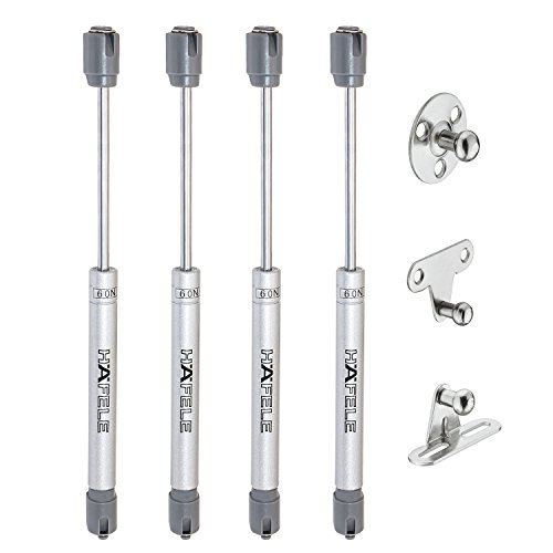 HAFELE 60N Automatic Lid Stay Kitchen Cabinet Cupboard Wardrobe Door Hydraulic Spring Gas Strut Piston Pneumatic Support for Flap Fittings Soft Opening Hinges Mechanism Pack of 4 von HÄFELE