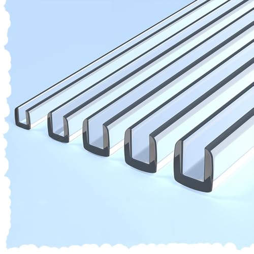 HAEKEBC 3m Transparenter U-Form Eckenschutz Kantenschutz Klemmprofil Für Glastische, Kantenschutzstreifen Selbstklemmend Tischkantenschutz(0.5-1.5mm) von HAEKEBC