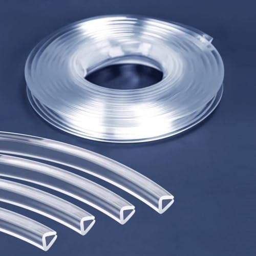 HAEKEBC Glaskantenschutz Transparente Kantenstreifen 0,5–26mm U-Kantenschutz Silikon Kantenschutzstreifen, Transparenter Eckenschutz Für Haustürfenster(0.5-1.5mm) von HAEKEBC