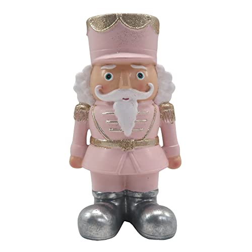 HAES DECO - Nussknacker Weihnachten - Farbe Rosa - Größe 10x8x17 cm - Material Polyresin - Nussknackerfigur - Nussknacker-Soldat - Weihnachtsfigur - Weihnachtsdekoration von HAES DECO