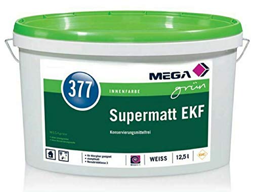 MEGA 377 Supermatt EKF weiß Innenfarbe Wandfarbe Innenwandfarbe 12,5 L von HAESA_working_tools