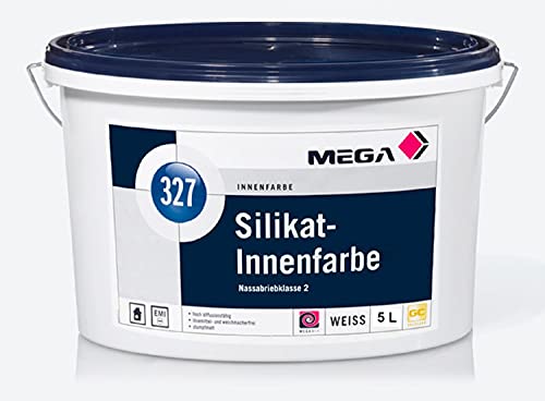 Original Mega Silikat Innenfarbe 327 / Wandfarbe für Innen 5 Liter von HAESA_working_tools