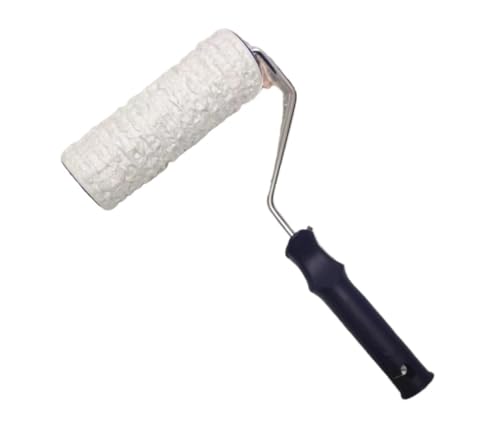 HAEUYA Farbroller, Muster-Malroller, 8-Zoll-Farbroller aus Gummi mit Ziegelstruktur-Imitation, Malwerkzeug mit Maserungseffekt und Griff, DIY-Wanddekorationswerkzeug 2201TS von HAEUYA