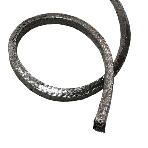 Graphitgeflochtene Packung, flexible Graphitgeflochtene Kompressionspackung, Länge 1 Meter, geeignet for Pumpenventile oder Gleitringdichtungen(8x8mm) von HAEUYA