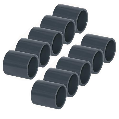 HAF® 10x PVC Fittings Muffe mit 2X 63mm Klebemuffen | Verbinder aus grauem PVC-U für Rohre, Rohranschlüsse, Poolverrohrungen und vieles mehr... | Qualität: Made in Europe - Menge: 10 Stück von HAF