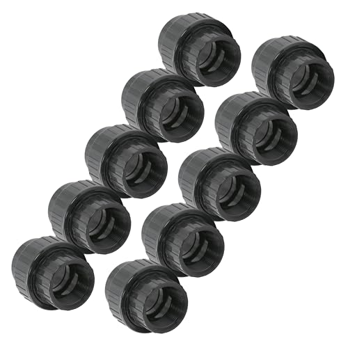 HAF® 10x PVC Fittings Verschraubung mit 50mm Klebemuffe x 1 1/2" Innengewinde | Adapter aus grauem PVC-U für Poolverrohrungen & sämtliche Rohrleitungen | Qualität: Made in Europe - Menge: 10 Stück von HAF