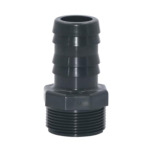 HAF® 1x PVC Druckschlauchtülle mit 38mm Schlauchtülle x 1 1/2" Außengewinde - Druckschlauchtülle aus grauem PVC-U für Poolverrohrungen und vieles mehr...Qualität: Made in Europe. Menge: 1 Stück von HAF