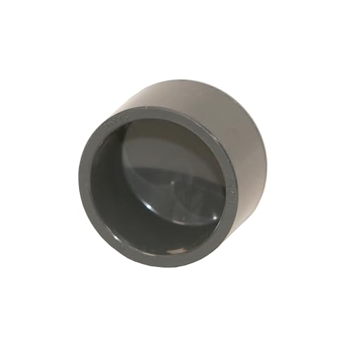 HAF® 1x PVC Fittings Klebekappe mit 40mm Klebemuffe | Endkappe mit 40mm Innendurchmesser als Endstück für PVC Rohr, Rohrleitungen oder Poolverrohrung - Qualität: Made in Europe - Menge: 1 Stück von HAF
