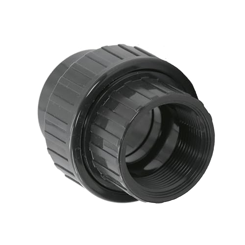 HAF® 1x PVC Fittings Verschraubung mit 50mm Klebemuffe x 1 1/2" Innengewinde | Adapter aus grauem PVC-U für Poolverrohrungen & sämtliche Rohrleitungen | Qualität: Made in Europe - Menge: 1 Stück von HAF