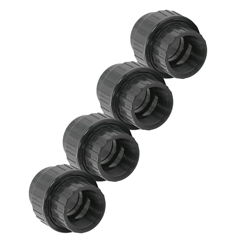 HAF® 4X PVC Fittings Verschraubung mit 63mm Klebemuffe x 2" Innengewinde | Adapter aus grauem PVC-U für Poolverrohrungen & sämtliche Rohrleitungen | Qualität: Made in Europe - Menge: 4 Stück von HAF