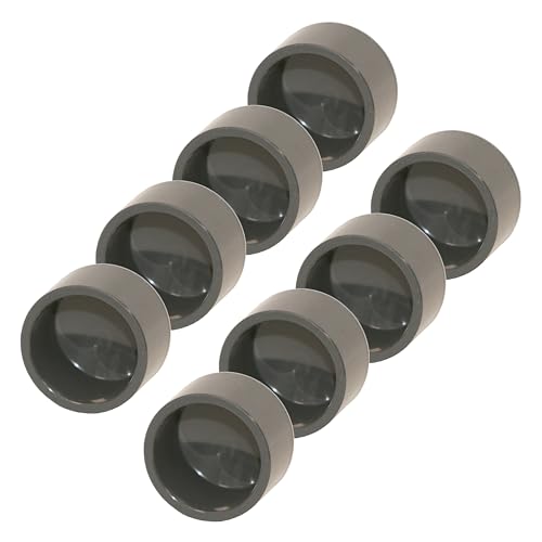HAF® 8X PVC Fittings Klebekappe mit 50mm Klebemuffe | Endkappe mit 50mm Innendurchmesser als Endstück für PVC Rohr, Rohrleitungen oder Poolverrohrung - Qualität: Made in Europe - Menge: 8 Stück von HAF
