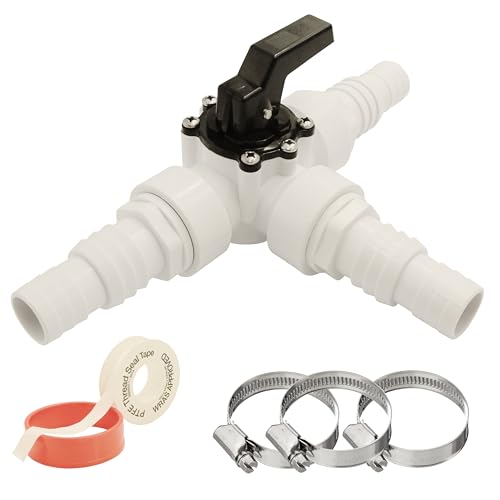 HAF® Bypass Set 8-teilig | Ventil für den Anschluss von Pool Wärmepumpe Poolheizung Solaranlage | Adapter für optimale Regulierung des Wasserdurchfluss | Anschlussset mit 32mm 38mm Schlauchanschluss von HAF