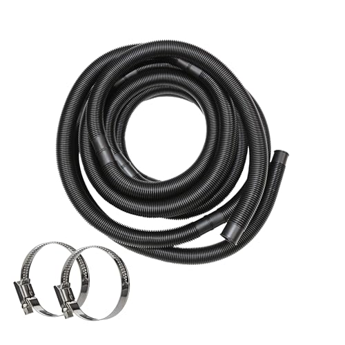 HAF® Hochwertiger Pool Schwimmbadschlauch 32mm Schwarz 1 Meter für Garten & Schwimmbad | Solarschlauch inkl. 2X Edelstahl Schlauchschellen | Poolschlauch | Pumpenschlauch - Qualität: Made in Germany von HAF