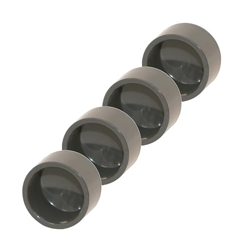 HAF® 4X PVC Fittings Klebekappe mit 50mm Klebemuffe | Endkappe mit 50mm Innendurchmesser als Endstück für PVC Rohr, Rohrleitungen oder Poolverrohrung - Qualität: Made in Europe - Menge: 4 Stück von HAF